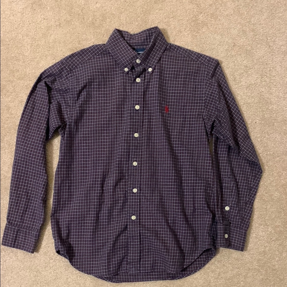 Polo by Ralph Lauren Blue and Red Button Down Shirt